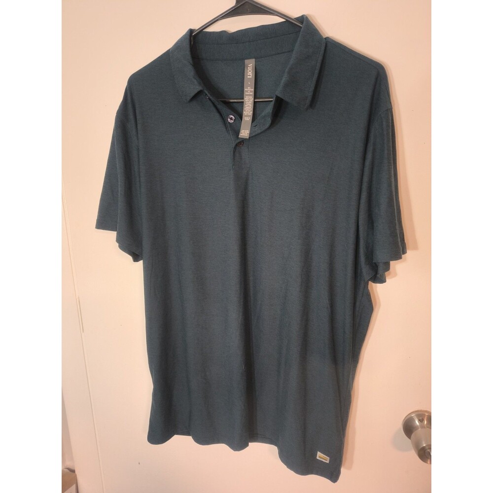 Vuori Strato Tech Polo Golf Shirt Mens XL Navy Heather V188 Short Sleeve